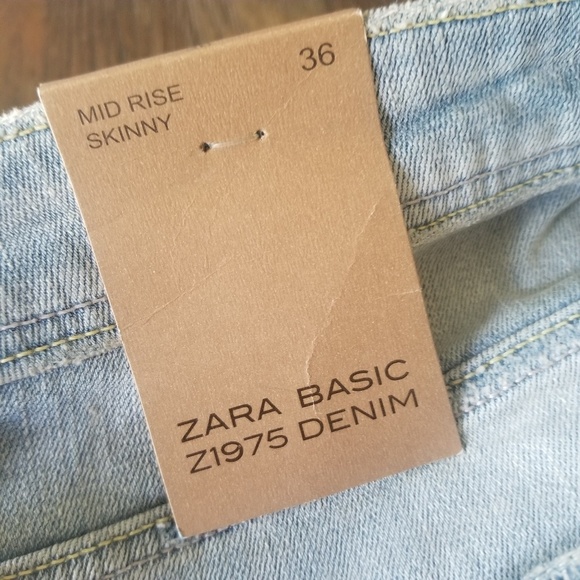 Zara basic distressed Midrise skinny jean size 4 - Picture 3 of 8